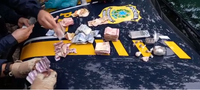 Em Piracuruca/PI: PRF apreende drogas e dinheiro na BR 343 e prende dupla acusada de Tráfico de Drogas