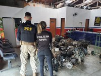 Em operação conjunta, PRF identifica veículos roubados, furtados ou adulterados em locais de desmanche em Teresina