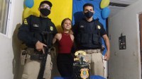 Garota fã da PRF recebe visita surpresa de policiais em seu aniversário em Bom Jesus.