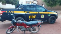 Em Monsenhor Hipólito/PI: Motocicleta que havia sido tomada de assalto há quase 13 anos em Fortaleza/CE é recuperada pela PRF na BR 020