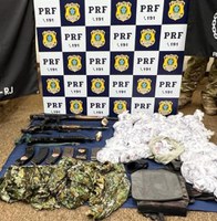 PRF apreende armas de fogo e drogas em Itaboraí