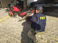 PRF recupera em Santana do Seridó/RN motocicleta que foi roubada em São Paulo