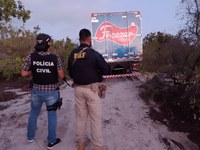 PRF e Polícia Civil em ação integrada localizam reféns e recuperam caminhão roubado em Maxaranguape (RN)