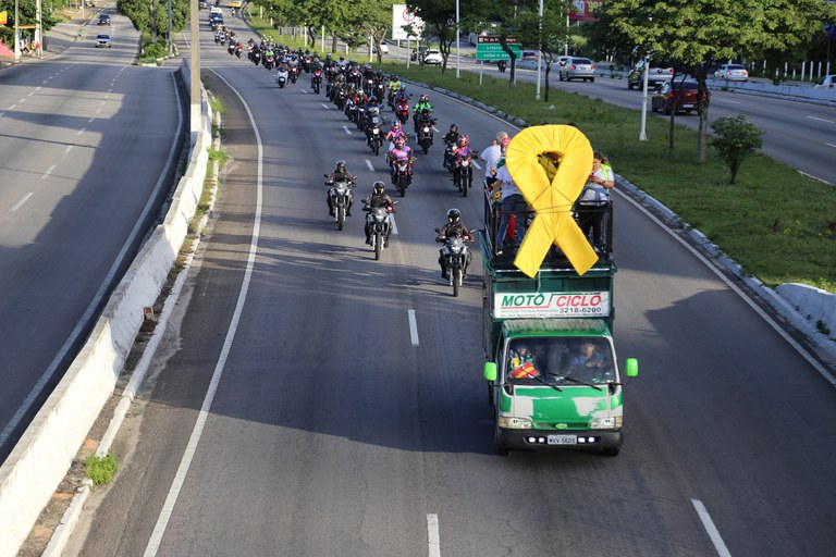 Passeio motociclístico maio amarelo 2022