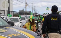 PRF realiza escolta do Presidente da República durante visita ao Rio Grande do Norte