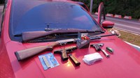 Criminosos são presos pela PRF com armas de pesado calibre em Santa Maria/RS