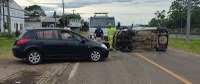 PRF prende motorista sem CNH e embriagado após se envolver em acidente em Torres