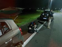 PRF prende homem transportando cinco pistolas em carro roubado