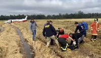 PRF socorre vítimas de acidente aéreo em Eldorado do Sul