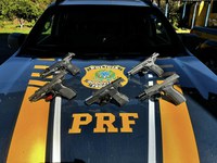 PRF prende casal com cinco pistolas de uso restrito em Rosário do Sul/RS