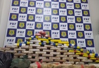 Em Ji-Paraná/RO, PRF apreende mais de 100 Kg de drogas ilícitas