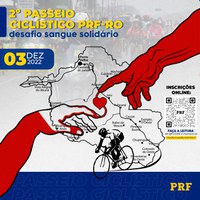 Em Porto Velho/RO, PRF altera data do Passeio Ciclístico Solidário