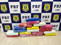 Em Ji-Paraná, PRF apreende mais de 19 Kg de pasta base de cocaína em ônibus