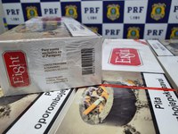 Em Ariquemes/RO, PRF realiza apreensão de 1.150 maços de cigarro contrabandeados