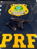 Em Ji-Paraná/RO, PRF apreende arma de fogo