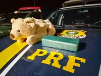 Em Guajará-Mirim/RO, PRF apreende urso de pelúcia recheado de cocaína