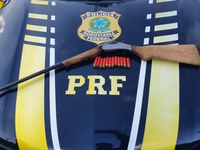 Em Rondônia, PRF apreende cinco armas de fogo e 125 munições