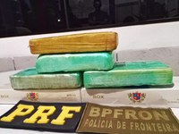 Em Guajará-Mirim/RO, PRF e PMRO-BPFRON apreende 4 kg de cocaína