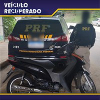 No distrito de Nova Mutum (Porto Velho/RO), PRF recupera moto roubada