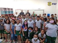 Em Ariquemes/RO, PRF realiza Palestra para crianças do Centro Educacional Monteiro Lobato