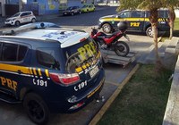 Motocicleta furtada há quase dois anos é recuperada na BR-280 em Mafra