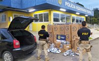 PRF apreende 15 mil maços de cigarros contrabandeados na BR-101 Paulo Lopes