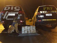 Ação conjunta PRF e Civil apreende mais de R$ 1,8 milhão em cocaína na BR 158 em Cunha Porã