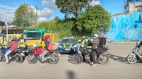 PRF e Arteris Planalto Sul realizam campanha Viva Motociclista na BR 116 em Mafra