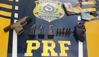 PRF apreende armas e munições que eram portadas ilegalmente