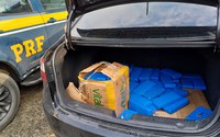 PRF localiza 50 kg de maconha em automóvel na BR-101, em Penha