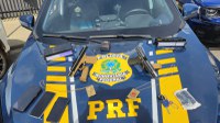 PRF apreende armas ilegais e apetrechos para roubo de carga na Rodovia Fernão Dias