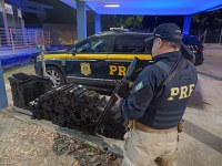 PRF prende duas mulheres transportando 335 quilos de maconha na Dutra