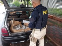 PRF vai atender acidente e acaba encontrando 40 kg de maconha no porta-malas do veículo