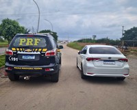 PRF recupera em Sergipe carro roubado no Rio de Janeiro