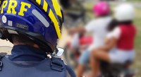 Itabaiana/SE: PRF flagra motociclistas transportando crianças de maneira irregular