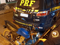 Umbaúba/SE: PRF recupera na BR-101 motocicleta adulterada