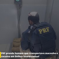 São Cristóvão/SE: PRF prende homem por tráfico de drogas
