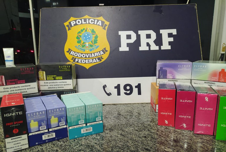 PRF apreende 357 unidades de cigarros eletrônicos no Tocantins