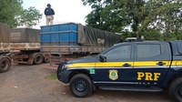 PRF apreende 14,5m³ de madeira sendo transportados ilegalmente