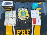 PRF apreende 55 itens eletrônicos transportados ilegalmente no Tocantins