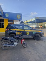 PRF recupera motocicleta com registro de furto/roubo em Guaraí/TO