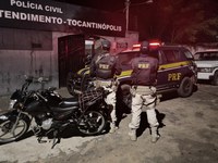 PRF apreende moto adulterada em Palmeiras do Tocantins/TO