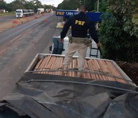 PRF apreende mais de 40m³ de madeira sendo transportada ilegalmente