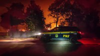PRF monitora queimadas em áreas próximas a rodovias federais na região do Pantanal (MS)
