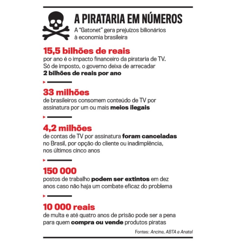 Pirataria em números