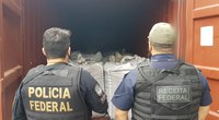 Operação conjunta Receita Federal e Polícia Federal apreende 605 kg de cocaína no Porto de Paranaguá