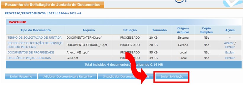 Rascunho Solicitação Juntada Documentos 2