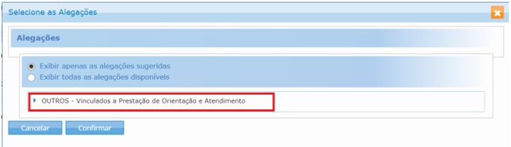 Selecionar Alterações