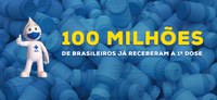 Brasil atinge marca de 100 milhões com a primeira dose da vacina Covid-19