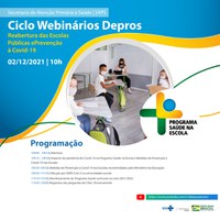 Ministério da Saúde realiza webinário sobre reabertura das escolas públicas e prevenção à covid-19